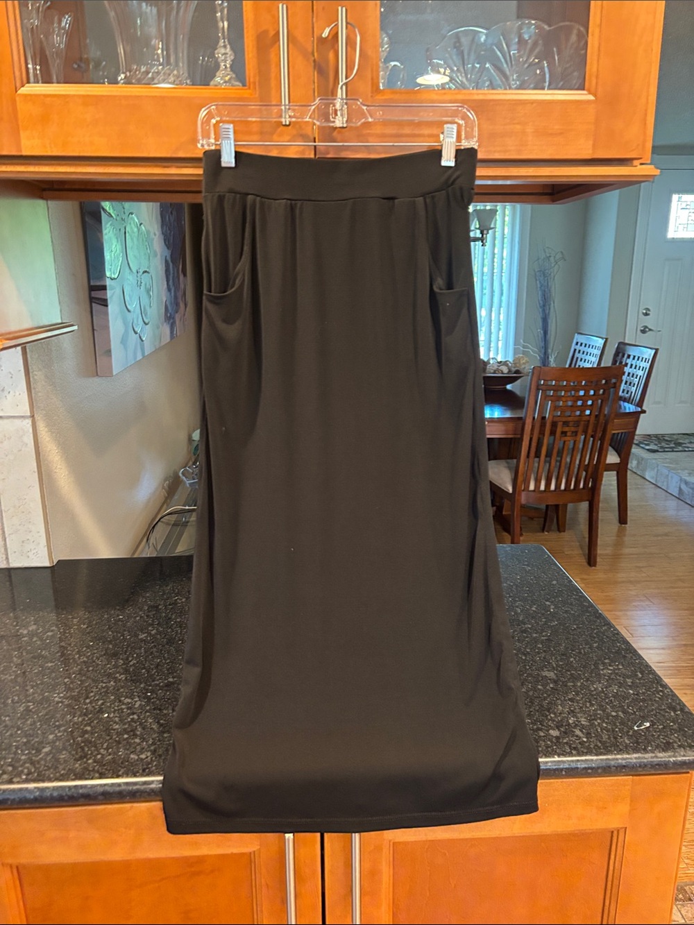 Jason Maxwell Stretchy Skirt With Pivkets